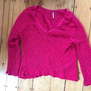 Free People Red Sweater